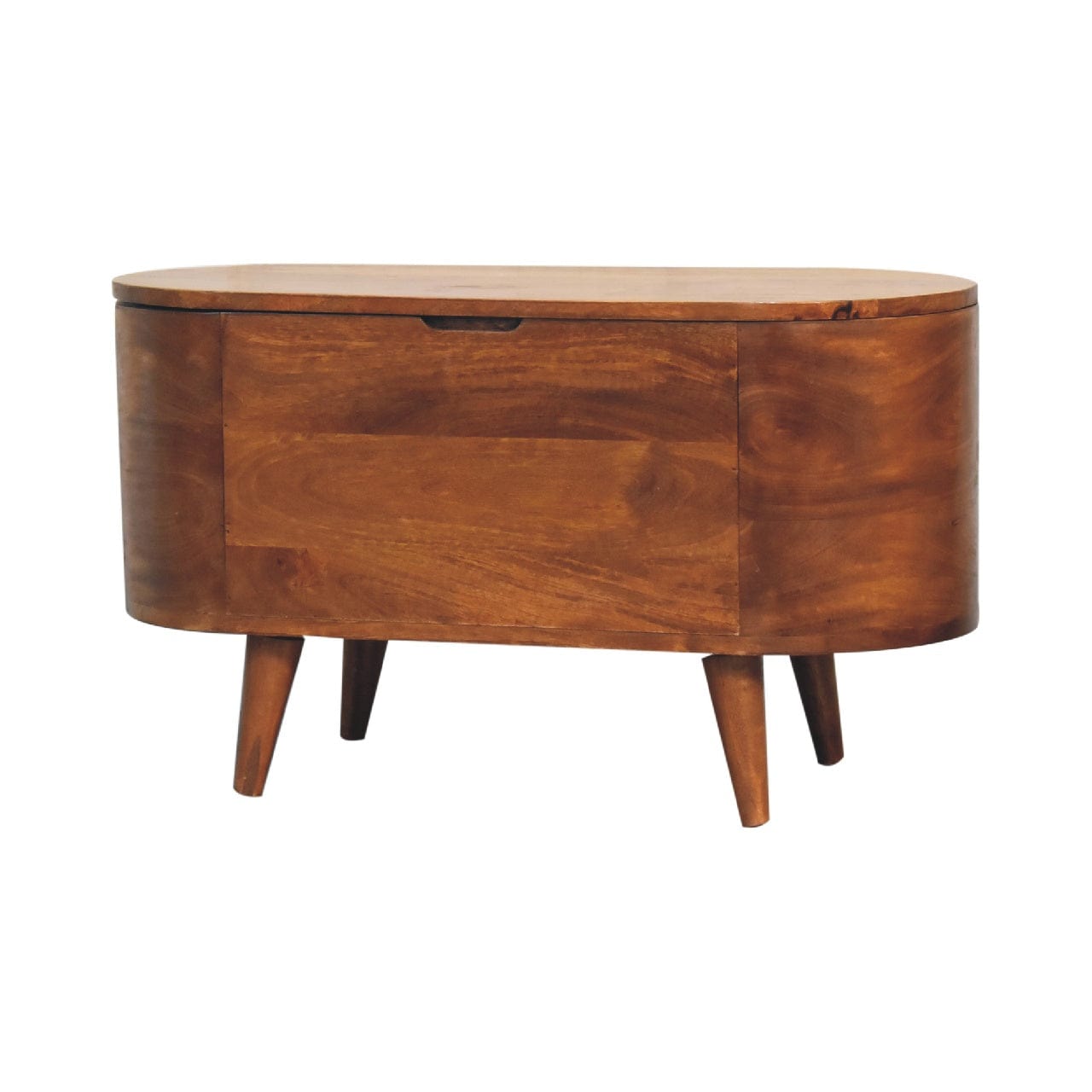 Chestnut Rounded Lid up Blanket Box - Artisan Furniture