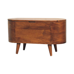 Chestnut Rounded Lid up Blanket Box - Artisan Furniture