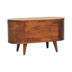 Chestnut Rounded Lid up Blanket Box - Artisan Furniture