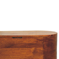 Chestnut Rounded Lid up Blanket Box - Artisan Furniture