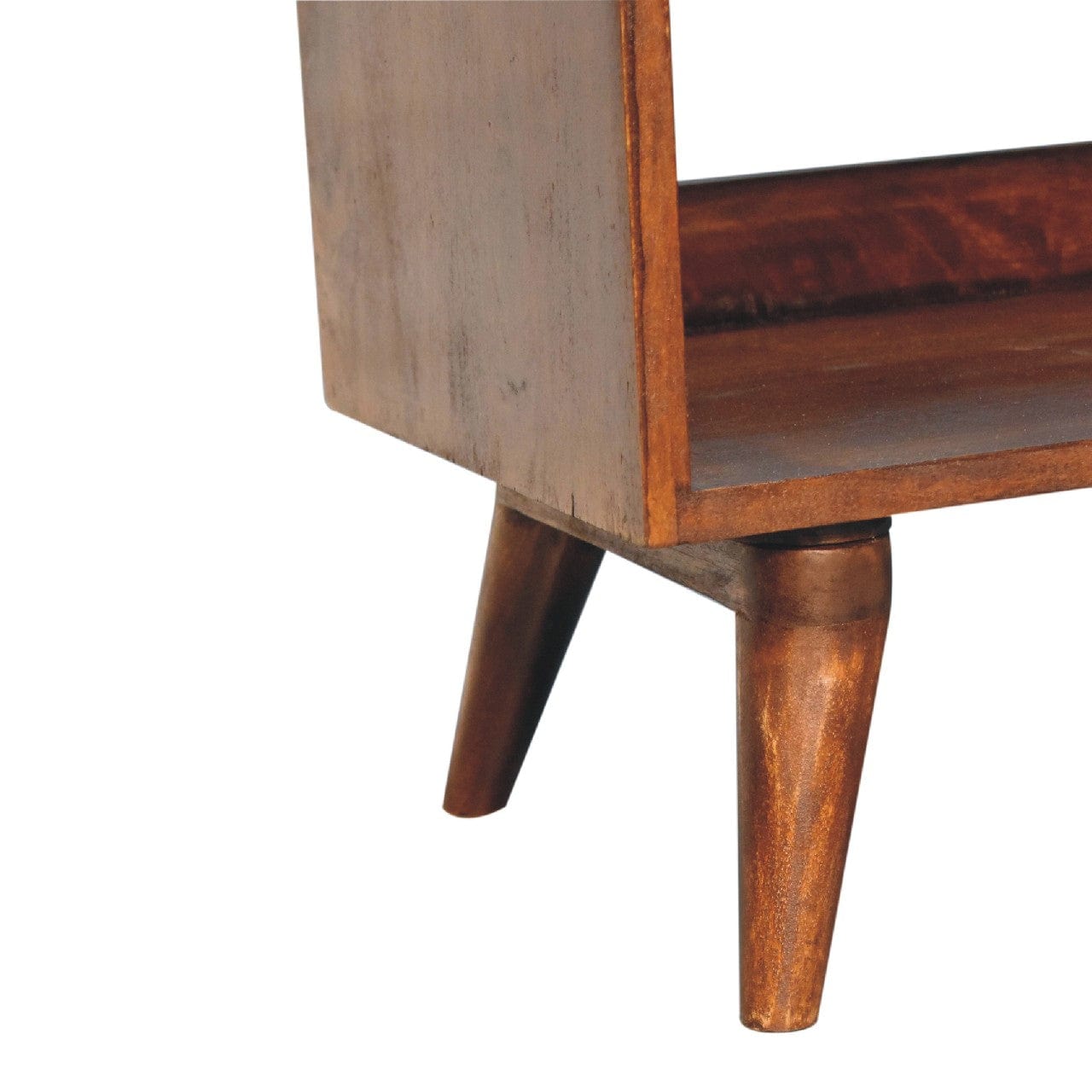 Chestnut Bench with Brown Leather Seatpad - Artisan Furniture