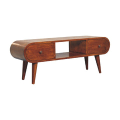 Chestnut Circular TV Unit - Artisan Furniture