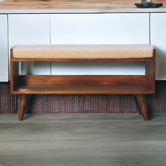 Boucle Nordic Storage Bench