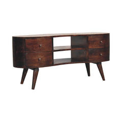 Light Walnut Wave Entertainment Unit