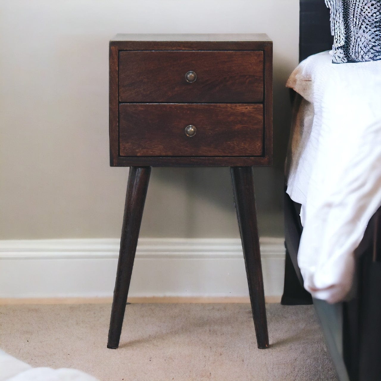 Artisan Furniture Mini 2 DrawerCalifornia Walnut Bedside