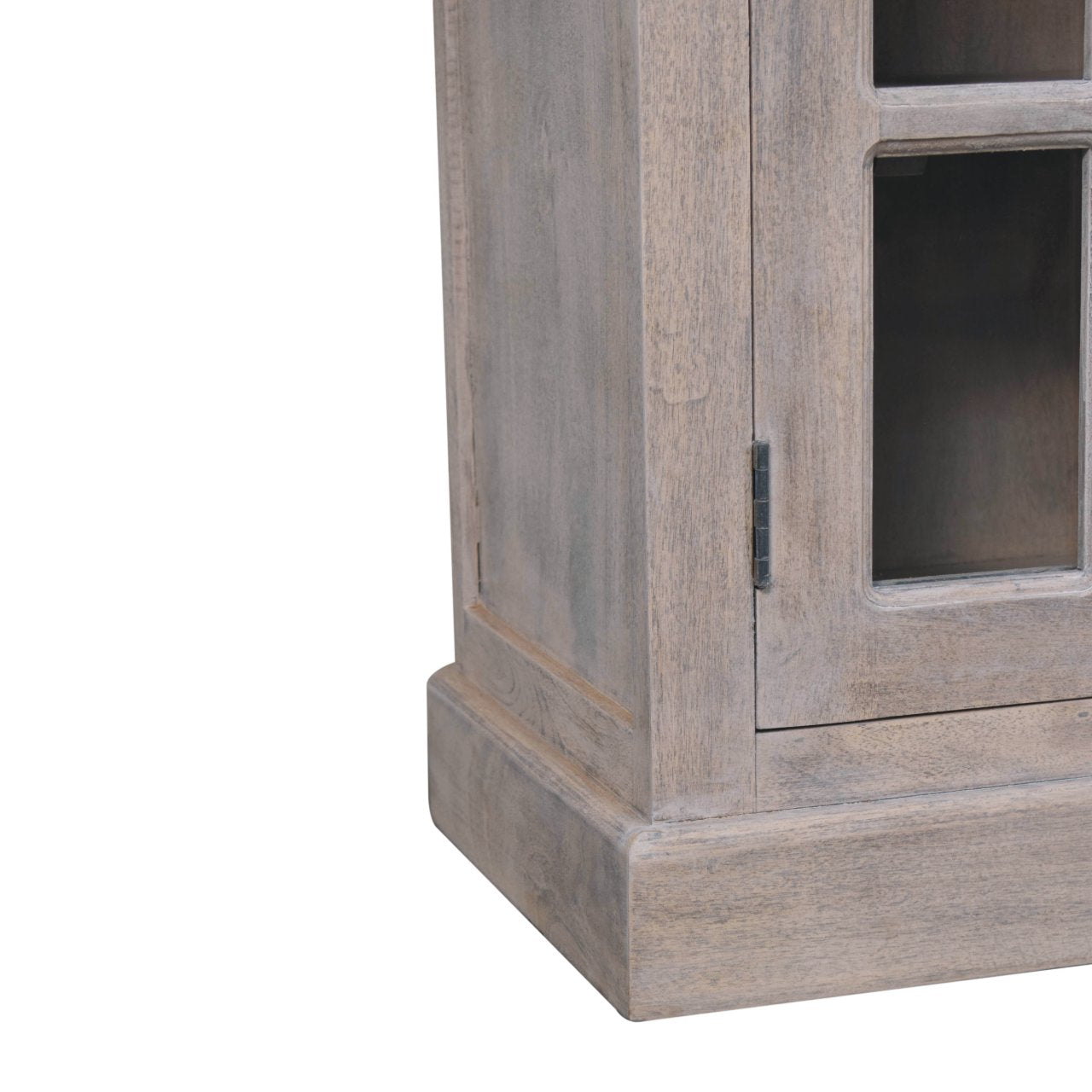 Stone Finish Cabinet with Glazed Doors