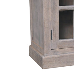 Stone Finish Cabinet with Glazed Doors