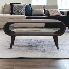 Amaya Light Walnut Coffee Table - Artisan Furniture