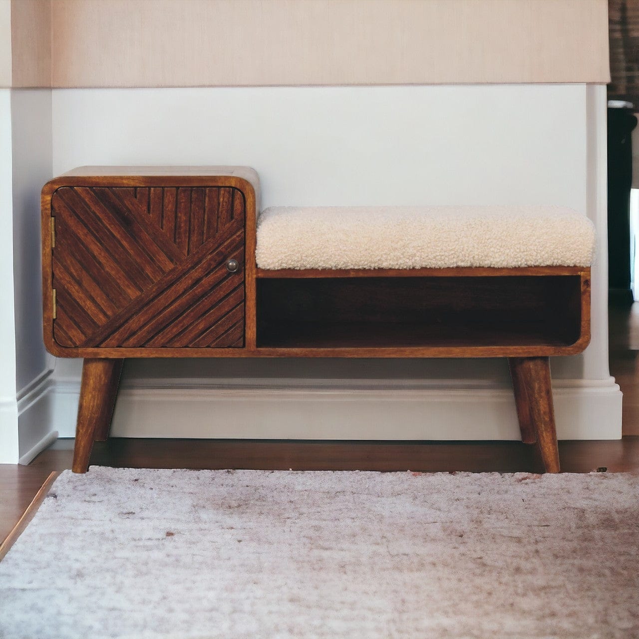 Artisan Furniture Boucle Carved Chestnut Telephone Table