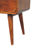 Artisan Large Curved Chestnut Bedside