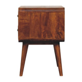 Artisan Large Curved Chestnut Bedside