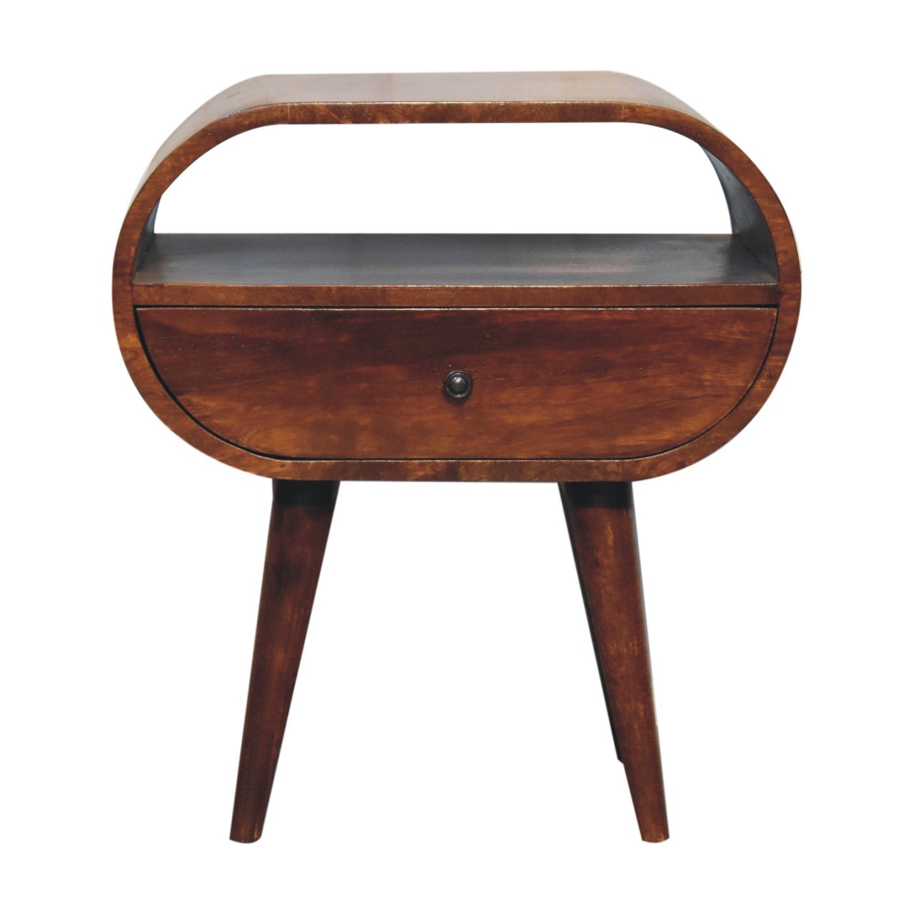 Artisan Large Chestnut Circular Open Bedside