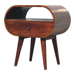 Artisan Large Chestnut Circular Open Bedside