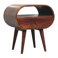 Artisan Large Chestnut Circular Open Bedside