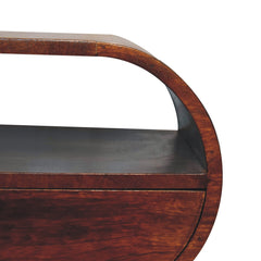 Artisan Large Chestnut Circular Open Bedside