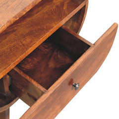 Artisan Large Chestnut Circular Open Bedside