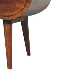 Artisan Large Chestnut Circular Open Bedside