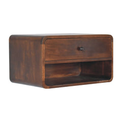 Artisan Large Chestnut Curve Floating Bedside