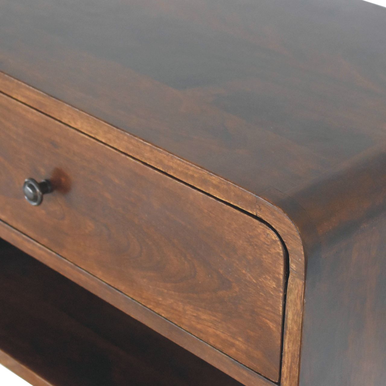 Artisan Large Chestnut Curve Floating Bedside