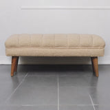 Artisan Cream Boucle Puffer Bench