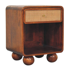 Artisan Chestnut Open Woven Bedside