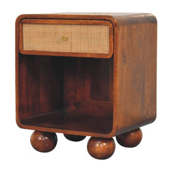 Artisan Chestnut Open Woven Bedside