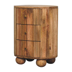 Artisan Soba Ball 3 Drawer Bedside - Artisan Furniture