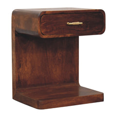 Artisan Chestnut T-Bar Rounded Bedside