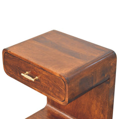 Artisan Chestnut T-Bar Rounded Bedside