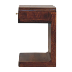 Artisan Chestnut T-Bar Rounded Bedside