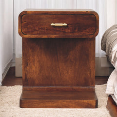 Artisan Chestnut T-Bar Rounded Bedside