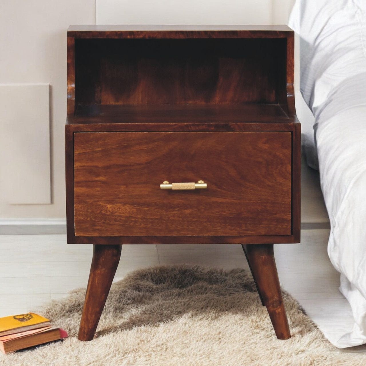 Artisan Furniture T-bar Raised Back Bedside