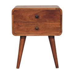 Artisan Furniture Curved Honey Caramel Bedside