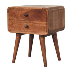 Artisan Furniture Curved Honey Caramel Bedside