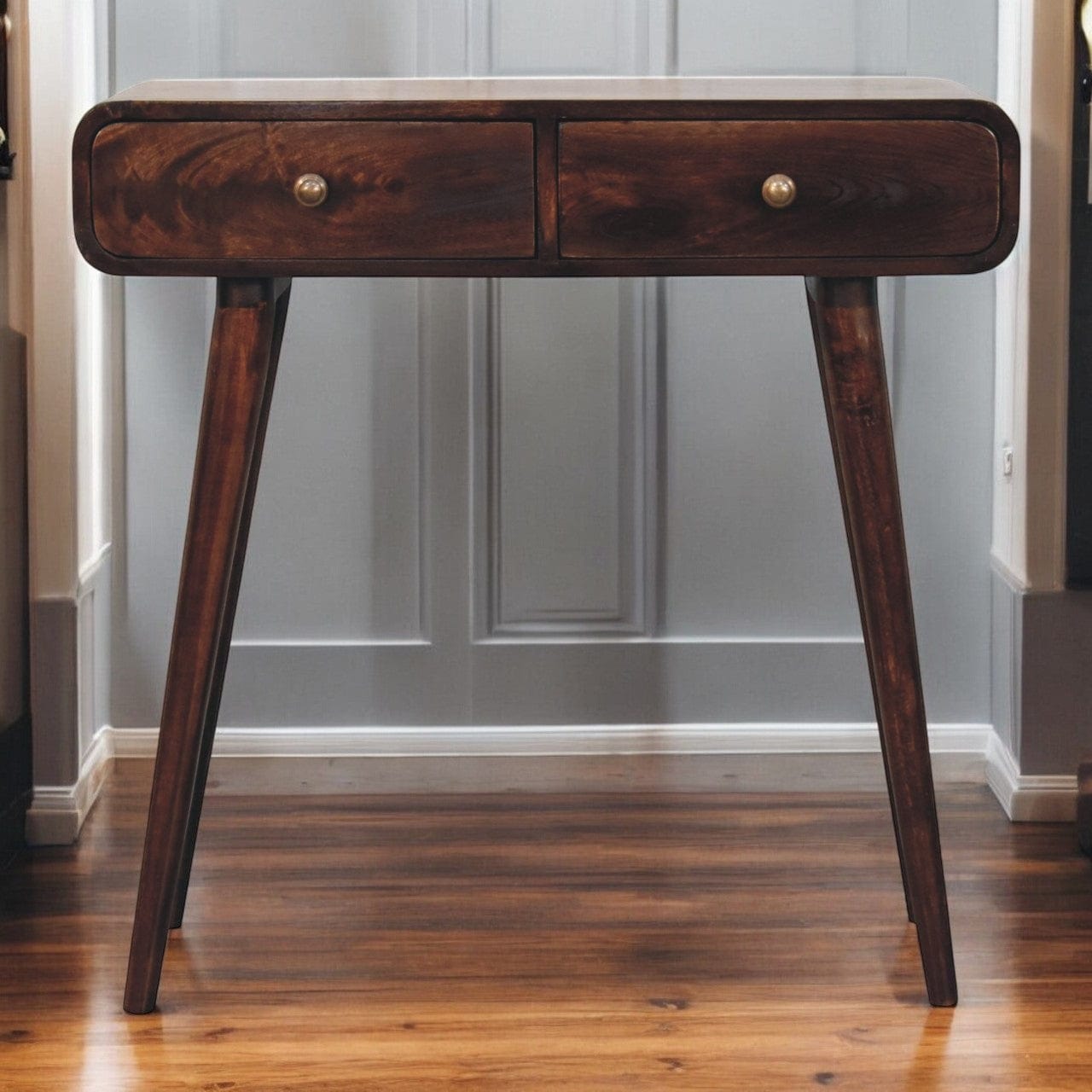 Artisan Furniture California Walnut Curved Hallway Table