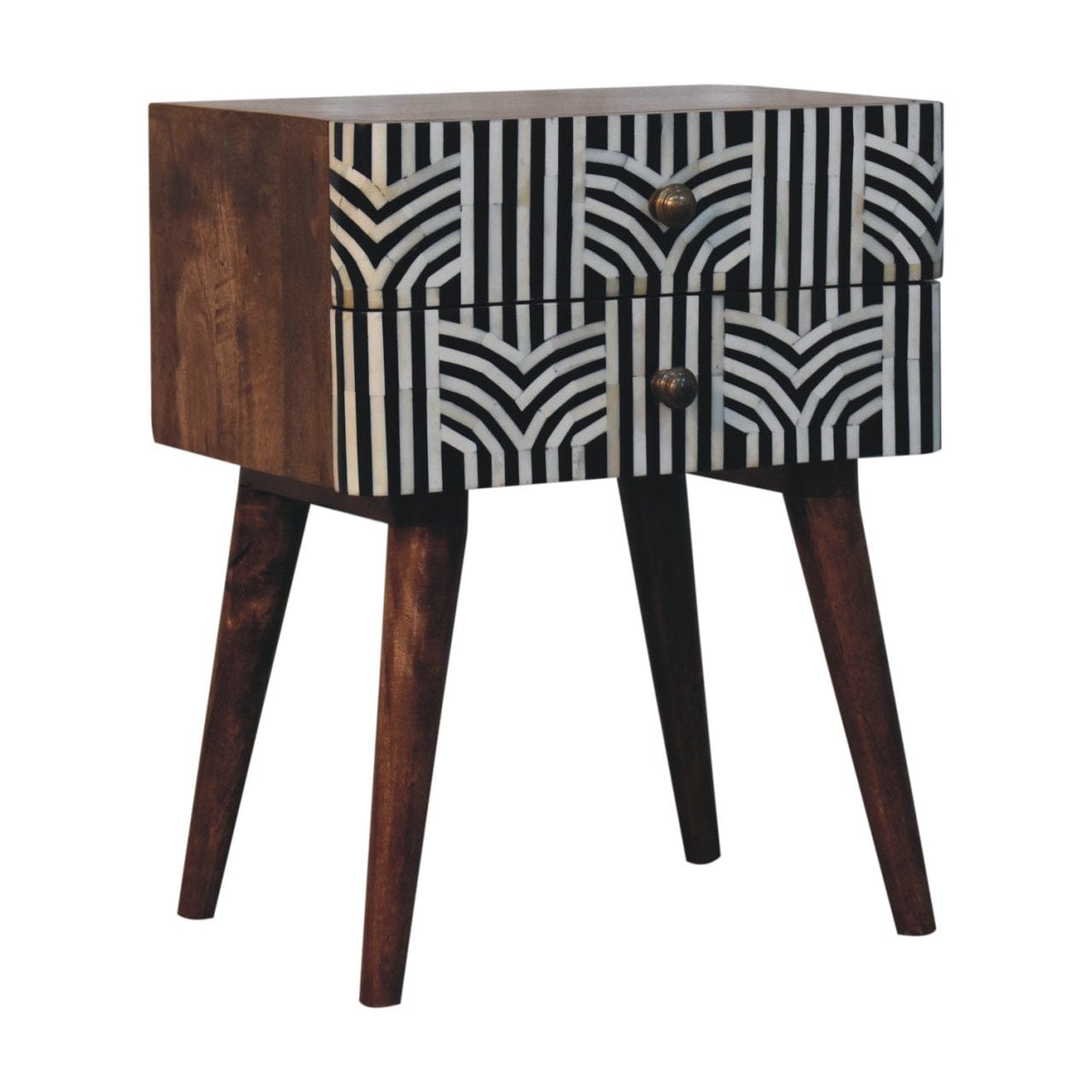 Artisan Furniture Honey Caramel Edessa Bone Inlay Bedside