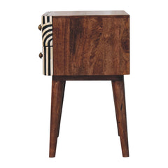 Artisan Furniture Honey Caramel Edessa Bone Inlay Bedside