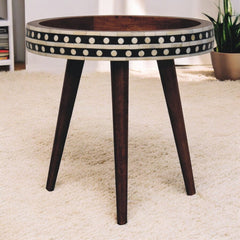 Artisan Furniture Honey Caramel Small Patterned Nordic Style End Table