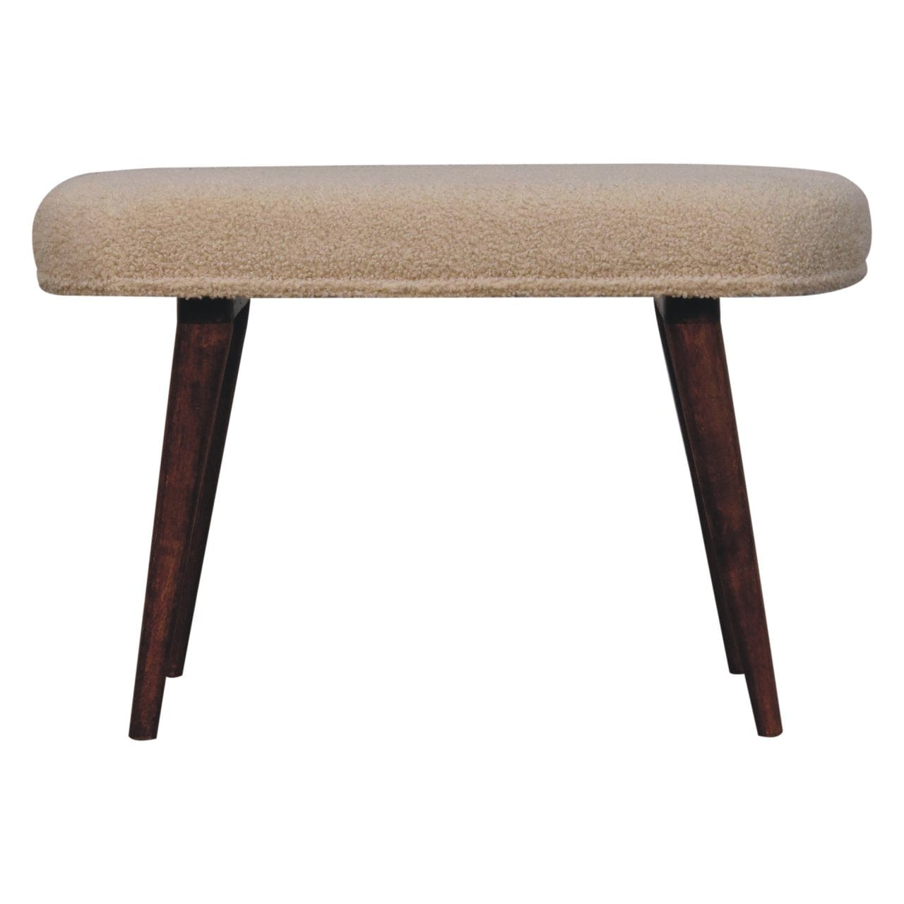 Artisan Furniture Honey Caramel Boucle Cream Nordic Bench