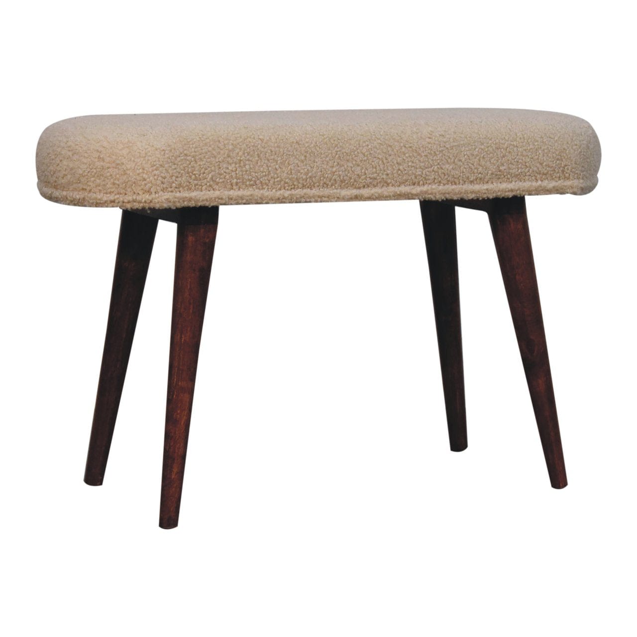 Artisan Furniture Honey Caramel Boucle Cream Nordic Bench