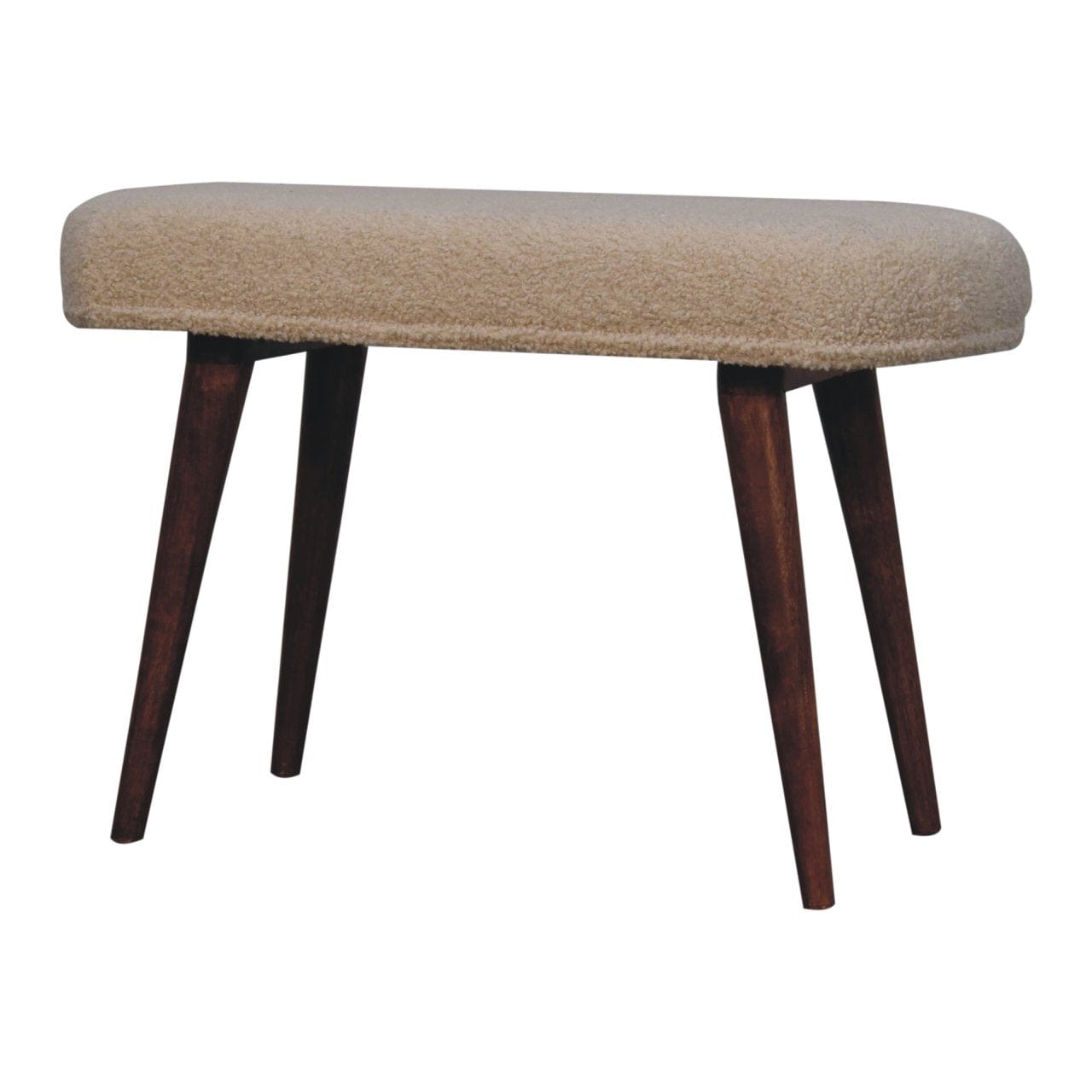 Artisan Furniture Honey Caramel Boucle Cream Nordic Bench