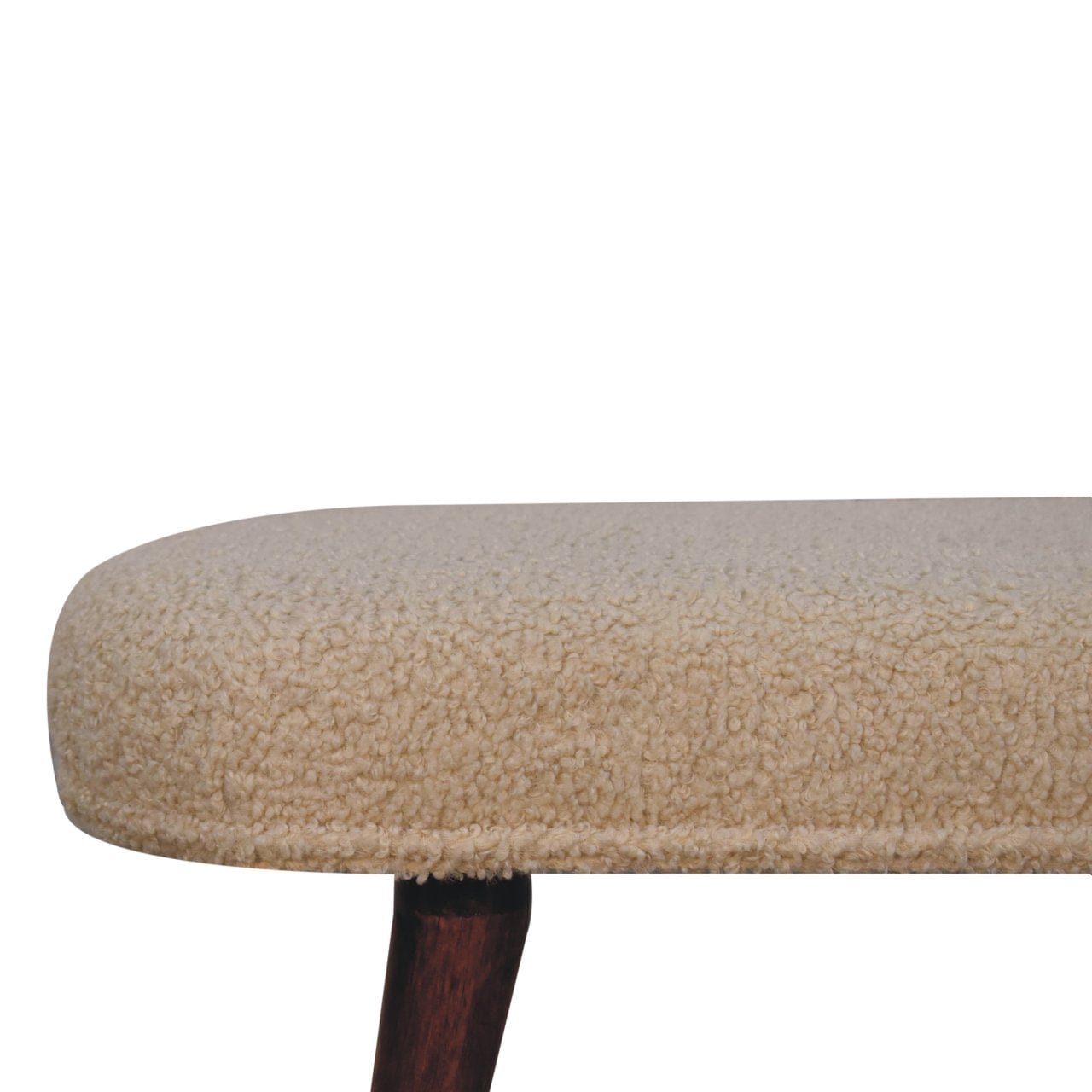 Artisan Furniture Honey Caramel Boucle Cream Nordic Bench