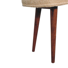 Artisan Furniture Honey Caramel Boucle Cream Nordic Bench