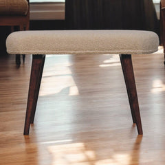 Artisan Furniture Honey Caramel Boucle Cream Nordic Bench