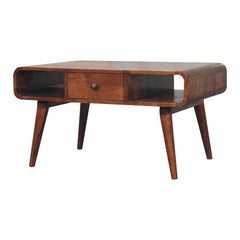 Artisan Furniture Curved Honey Caramel Coffee Table