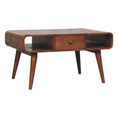 Artisan Furniture Curved Honey Caramel Coffee Table