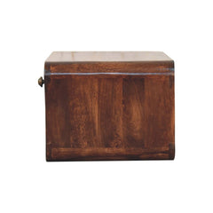 Artisan Furniture Curved California Walnut Wall Mounted Bedside with Open Slot