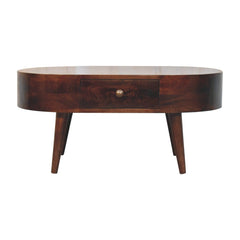 Artisan Furniture California Walnut Rounded Coffee Table