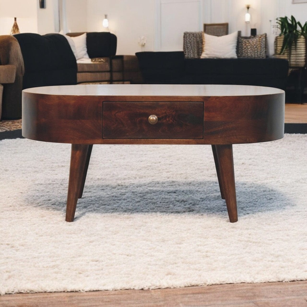 Artisan Furniture California Walnut Rounded Coffee Table