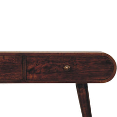 Artisan Furniture California Walnut Curved Edge Console Table